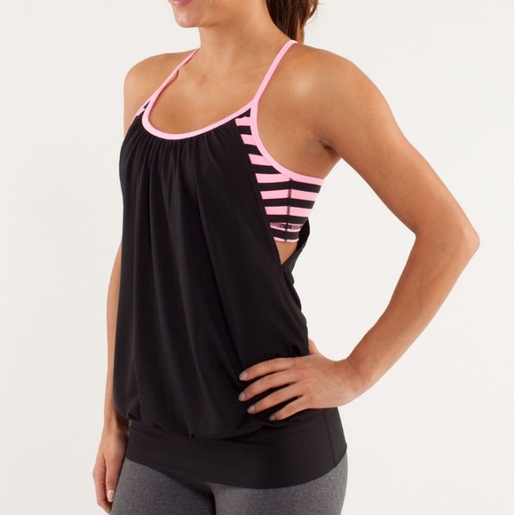 🍋Like New Lululemon No Limits Tank
Black / Sea Stripe Printed Pink Shell Black - Picture 1 of 8